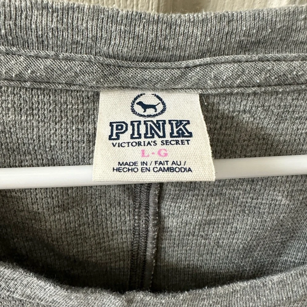 PINK Victoria's Secret Heather Gray Long Sleeve Top